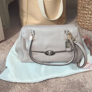 Taupe leather crossbody